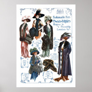 スワン&エドガーのおしゃれな毛皮#A ポスター