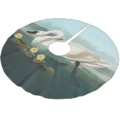 スワン オードュボン 鳥 白 水 スワン ブラッシュドポリエステルツリースカート (アングル)