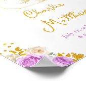 スワン・パープルおよび金ゴールドバラ誕生統計 ポスター (角)