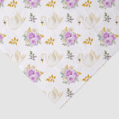スワン パープルとゴールドの花のバラ 薄葉紙 (詳細)