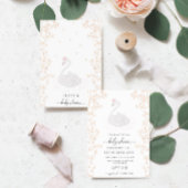 スワン・プリンセスの女の子のベビーシャワー 招待状