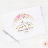 スワン・ベビーシャワー愛用シール ラウンドシール (封筒)