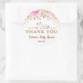 スワン・ベビーシャワー愛用シール ラウンドシール (バッグ)