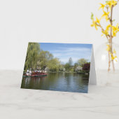 スワン・ボート・オン・ウォーター、ボストンMA カード (黄色い花)