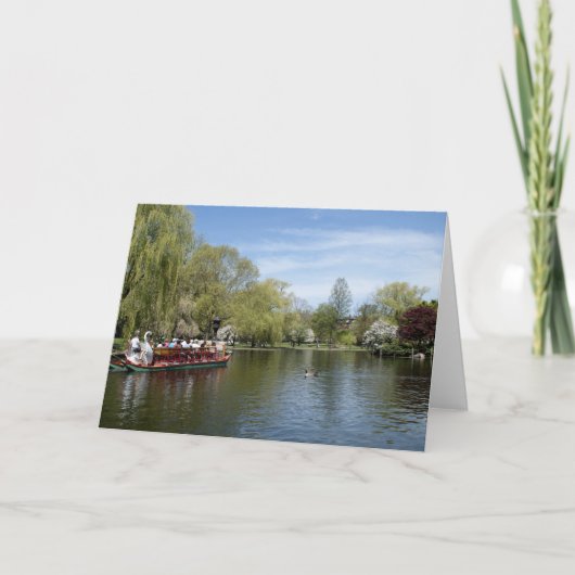 スワン・ボート・オン・ウォーター、ボストンMA カード (正面)