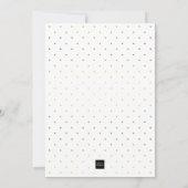 スワン ポンド ゴールド グリッター ピンク ベビー シャワー 招待状 (裏面)