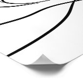 スワン・ライン・アート・ポスター | アイルランドの河川野生生物 ポスター (角)