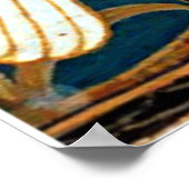 スワン&ラッシュ&アイリス,ヴィンテージデザイン ポスター (角)