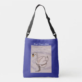 スワン – 強包まれた度の美しい深い青 クロスボディバッグ (裏面)