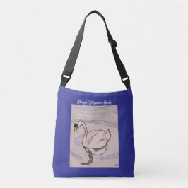 スワン – 強包まれた度の美しい深い青 クロスボディバッグ