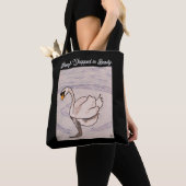 スワン – 強包まれた美しい トートバッグ (クローズアップ)