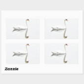 スワン 長方形シール (シート)