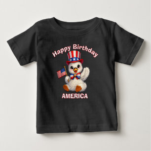 スワン (4b) 愛国心あふれる子供用Tシャツ ベビーTシャツ