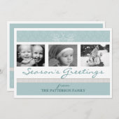 スワーかわいらしルシーズンのグリーティングホリデーフォトカード シーズンカード (正面/裏面)