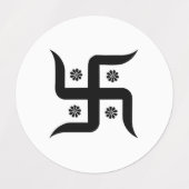 スワーシュクのラウンドスティッカー ラベル (デザイン1)