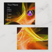 スワージェムモノグラム鮮やかブラックイエロー 名刺 (正面/裏面)