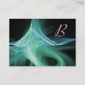 スワージェムモノグラム鮮やかブラックグリーングレー 名刺 (裏面)