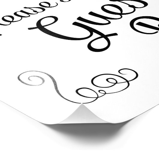 スワーズお願いゲストブックのサイン結婚にサイン フォトプリント (角)