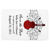 スワーズギター日付磁石、赤を保存 マグネット (横)