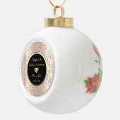 スワーズダイヤモンドバラ金ゴールド結婚50周年 セラミックボールオーナメント (右)