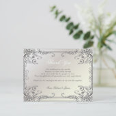 スワーズパールホワイトヴィンテージ感謝していウェディングユー ポストカード (スタンド正面)