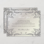 スワーズパールホワイトヴィンテージ感謝していウェディングユー ポストカード (正面/裏面)