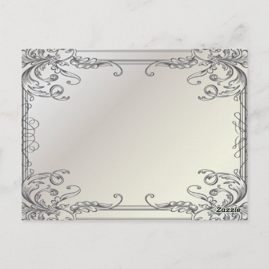 スワーズパールホワイトヴィンテージ感謝していウェディングユー ポストカード (裏面)