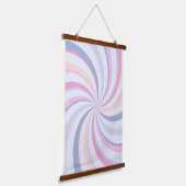 スワーズピンクブルーピーチ 吊り下げ型タペストリー (傾斜あり)