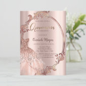 スワーズフレームバラ金ゴールドグリッタードレスキンセアニラ 招待状 (スタンド正面)