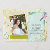 スワーズ&ドラゴンフライ写真結婚式の日付を保存 セーブザデート (正面/裏面)