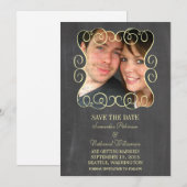 スワーズChalkboard写真Save the Date招待状 招待状 (正面/裏面)