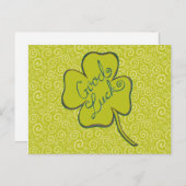 スワーズHappy Good Luck Shamrockはがき ポストカード (正面/裏面)