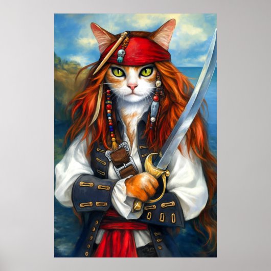 スワーバックラー海賊 | ファンタジーキャラクター芸術 ポスター (正面)