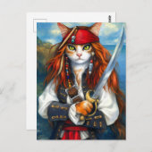 スワーバックラー海賊 | ファンタジーキャラクター芸術 ポストカード (正面/裏面)