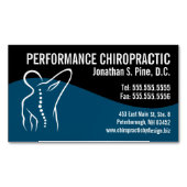 スワーモダンルバック脊椎ロゴカイロプラクティック  マグネット名刺 (正面)