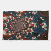 スワーリングサンタ魔法:ホリデーマグカップ&キッチンアイディア キッチンタオル (横)