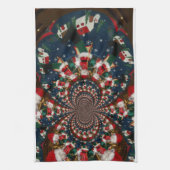 スワーリングサンタ魔法：ホリデーマグカップ&キッチンアイディア キッチンタオル (縦)