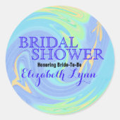 スワーリングパステルズオンブライダルシャワー ラウンドシール (正面)