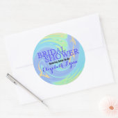 スワーリングパステルズオンブライダルシャワー ラウンドシール (封筒)