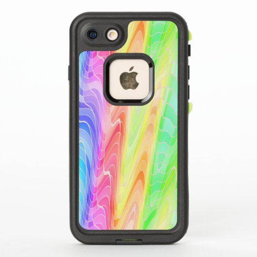 スワーリングパステルレインボー抽象芸術 LifeProof iPhoneケース (裏面)