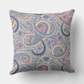 スワーリングブルーペイズリー装飾用クッション クッション (裏面)