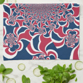 スワーリング万華鏡のように千変万化するパターンアートプリント キッチンタオル (折り畳み)