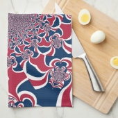スワーリング万華鏡のように千変万化するパターンアートプリント キッチンタオル (四つ折り)