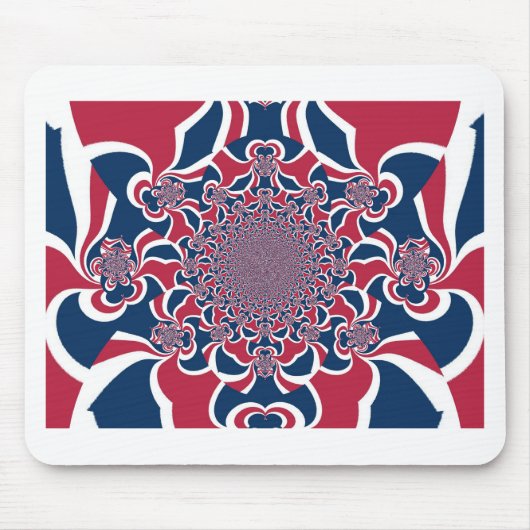スワーリング万華鏡のように千変万化するパターンアートプリント マウスパッド (正面)