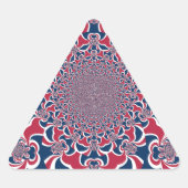 スワーリング万華鏡のように千変万化するパターンアートプリント 三角形シール (正面)