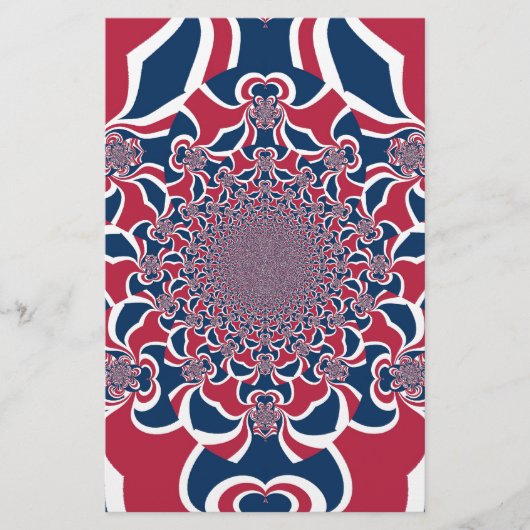 スワーリング万華鏡のように千変万化するパターンアートプリント 便箋 (正面)