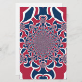 スワーリング万華鏡のように千変万化するパターンアートプリント 便箋 (正面/裏面)