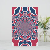 スワーリング万華鏡のように千変万化するパターンアートプリント 便箋 (スタンド正面)