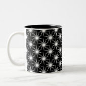 スワーリングSuns Mug、白黒 ツートーンマグカップ (左)