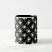 スワーリングSuns Mug、白黒 ツートーンマグカップ (中央)